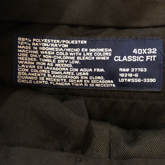 Stafford Classic Fit Dress Pants Pleated Cuffed - Picture 5 of 8